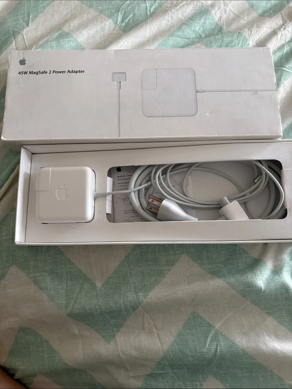 Apple White MagSafe 2 45W Power Adapter in Box